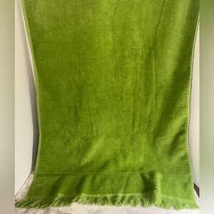 2 for $30 Vintage Vibrant Green Fringe Towel